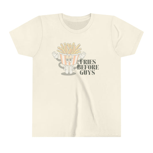 Fries Before Guys Youth Short Sleeve Tee