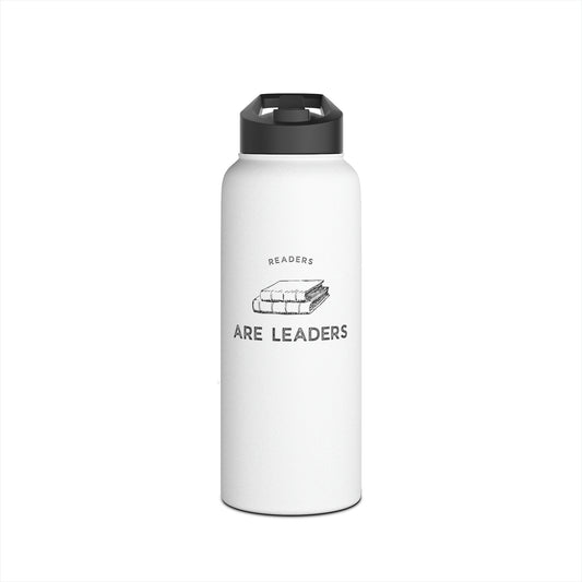 Readers Are Leaders Stainless Steel Water Bottle, Standard Lid