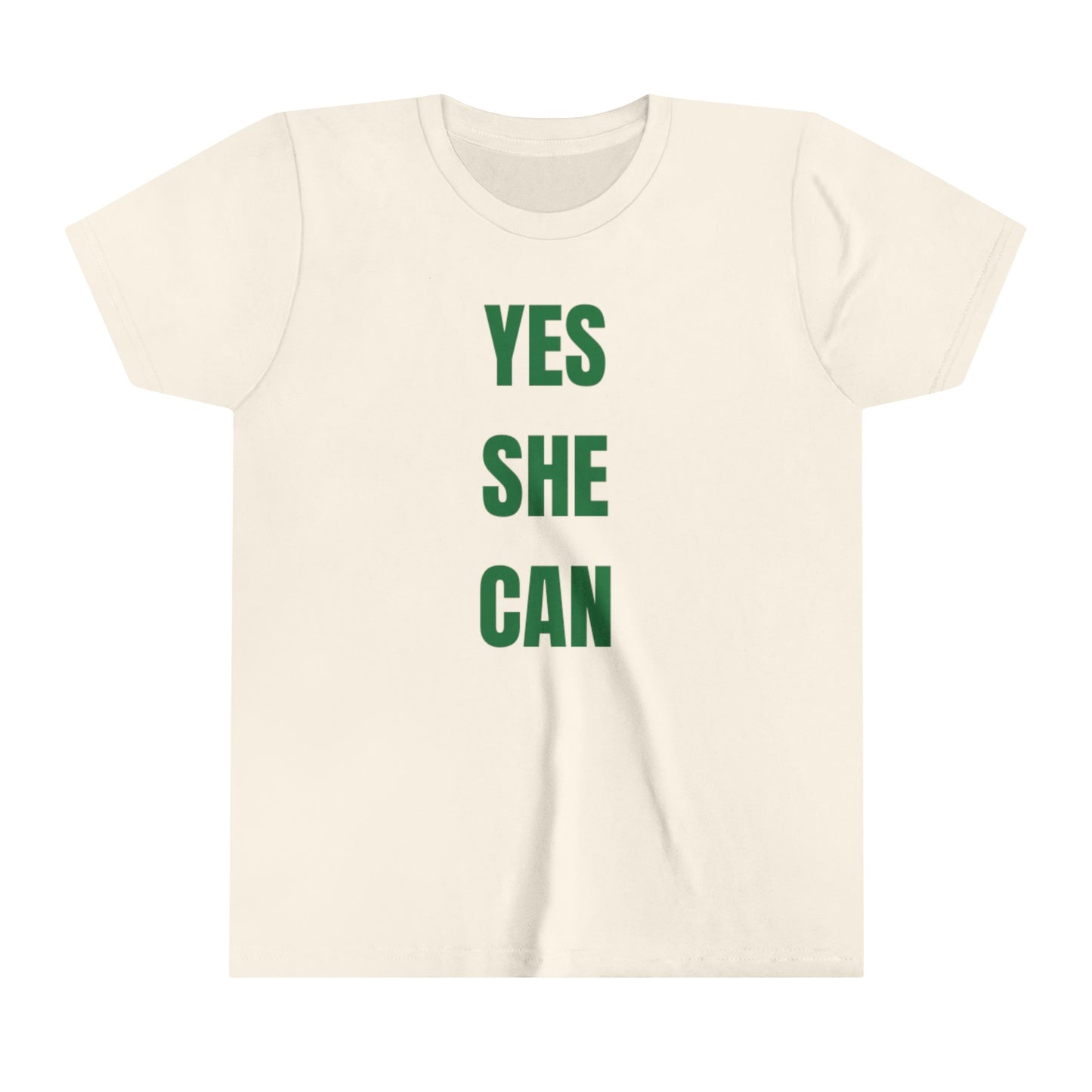 YES SHE CAN Youth Short Sleeve Tee