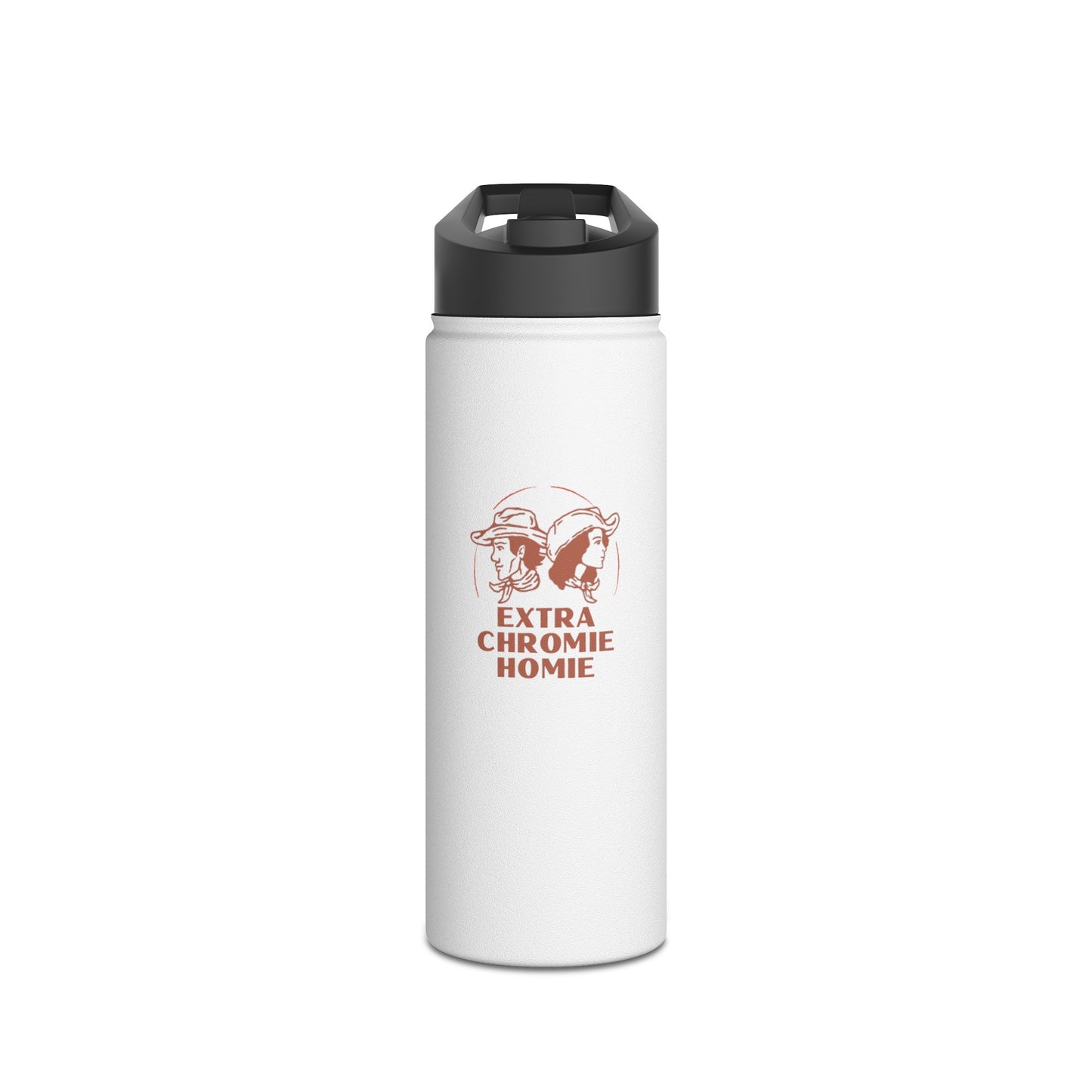 Extra Chromie Stainless Steel Water Bottle, Standard Lid