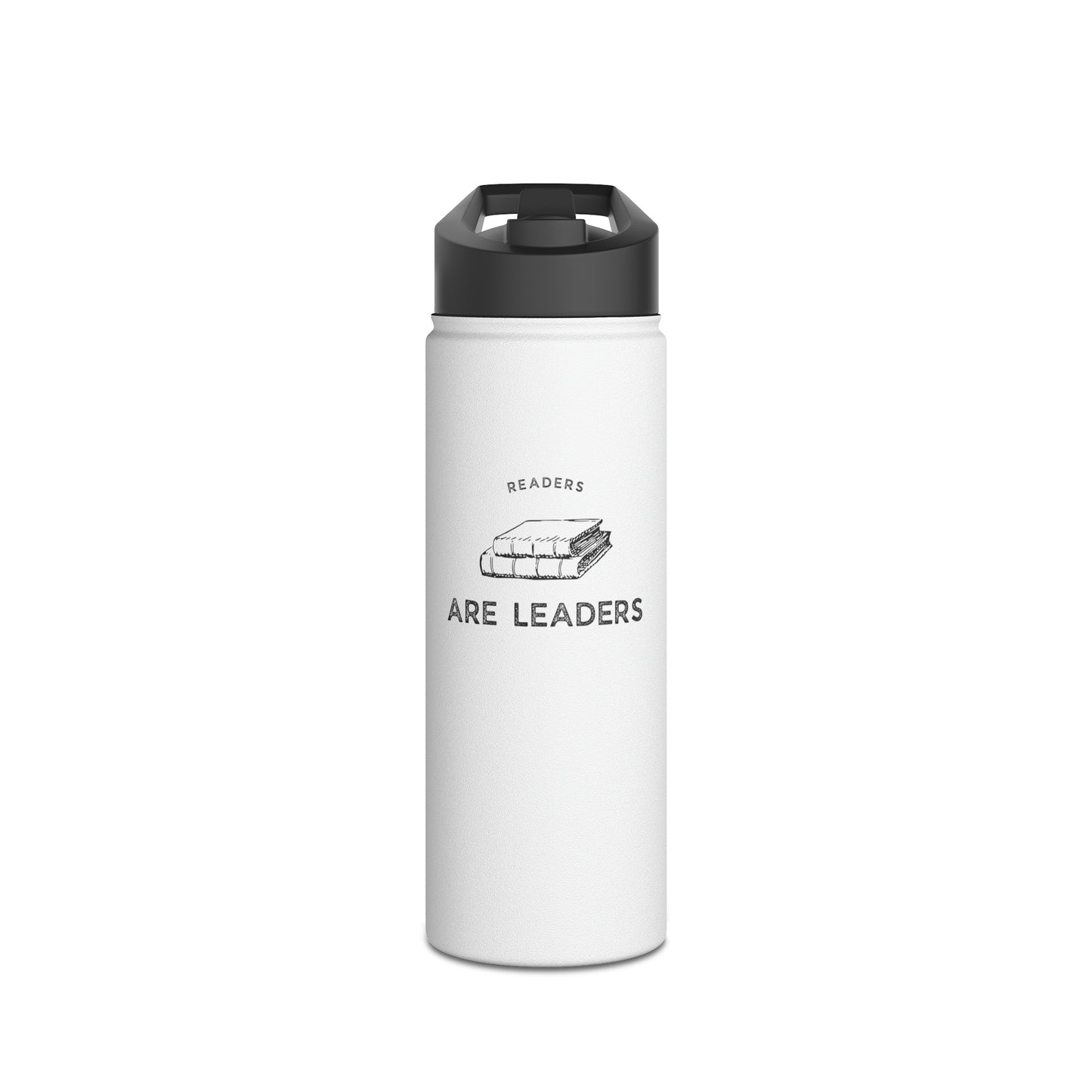 Readers Are Leaders Stainless Steel Water Bottle, Standard Lid