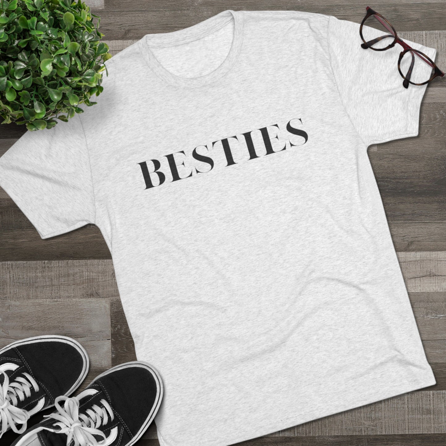 Besties Unisex Tri-Blend Crew Tee