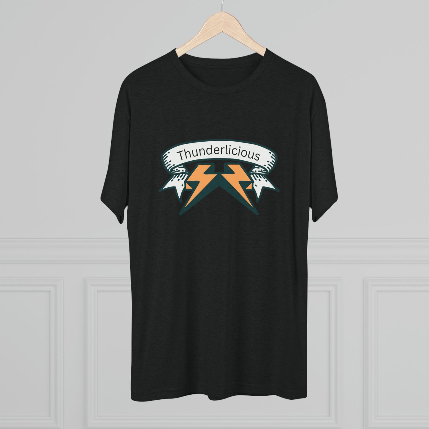 Thunderlicious Black Unisex Tri-Blend Crew Tee