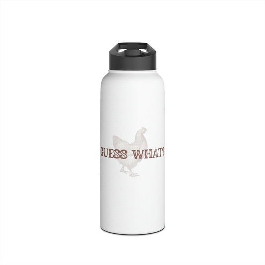 Guess What Stainless Steel Water Bottle, Standard Lid