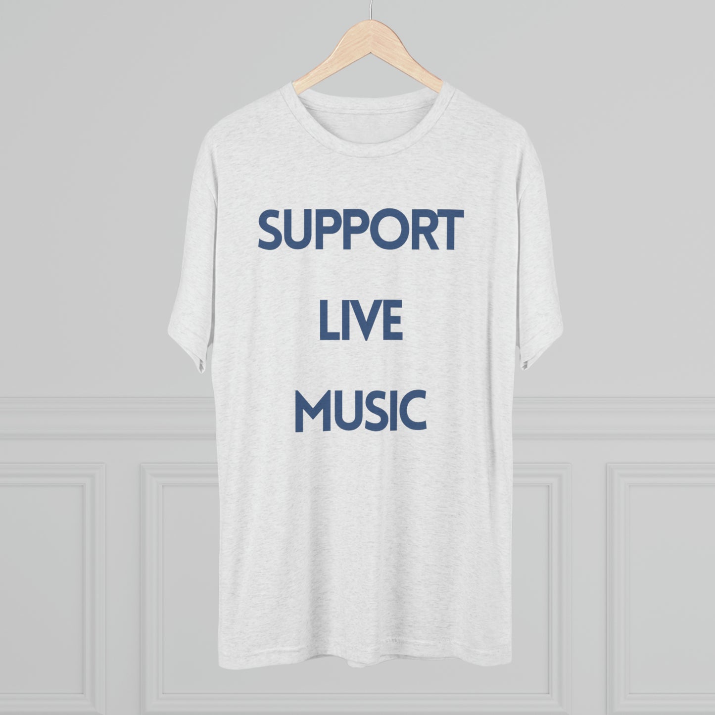 Support Live Music Unisex Tri-Blend Crew Tee