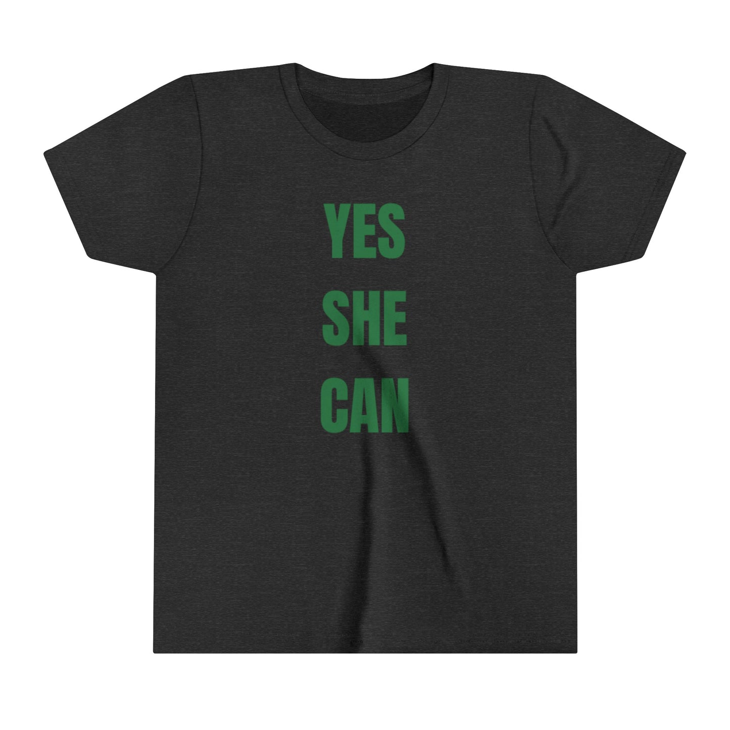 YES SHE CAN Youth Short Sleeve Tee