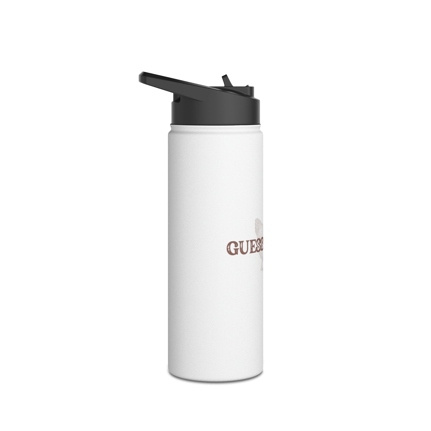 Guess What Stainless Steel Water Bottle, Standard Lid