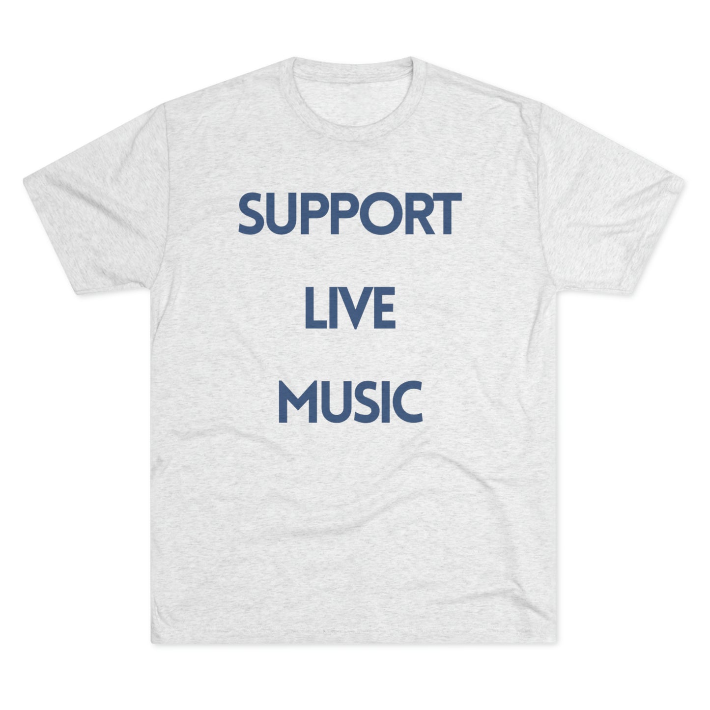 Support Live Music Unisex Tri-Blend Crew Tee