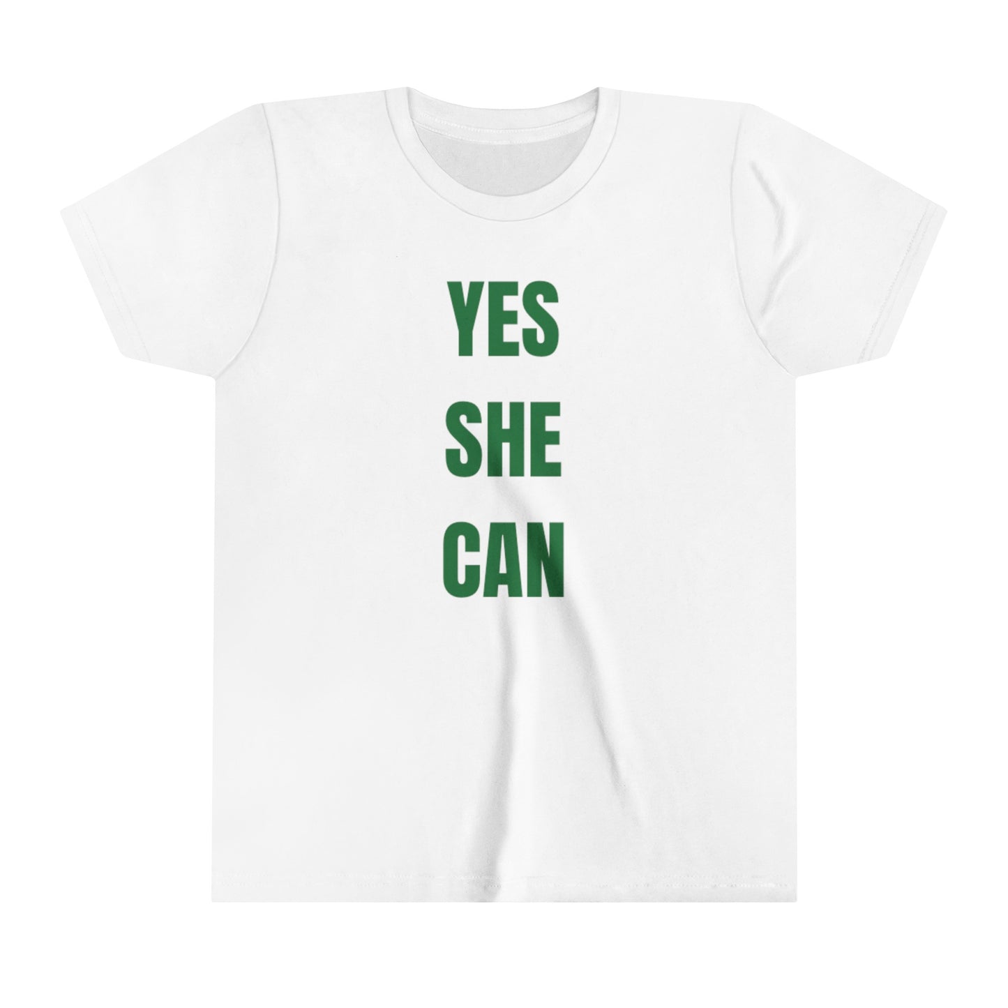 YES SHE CAN Youth Short Sleeve Tee