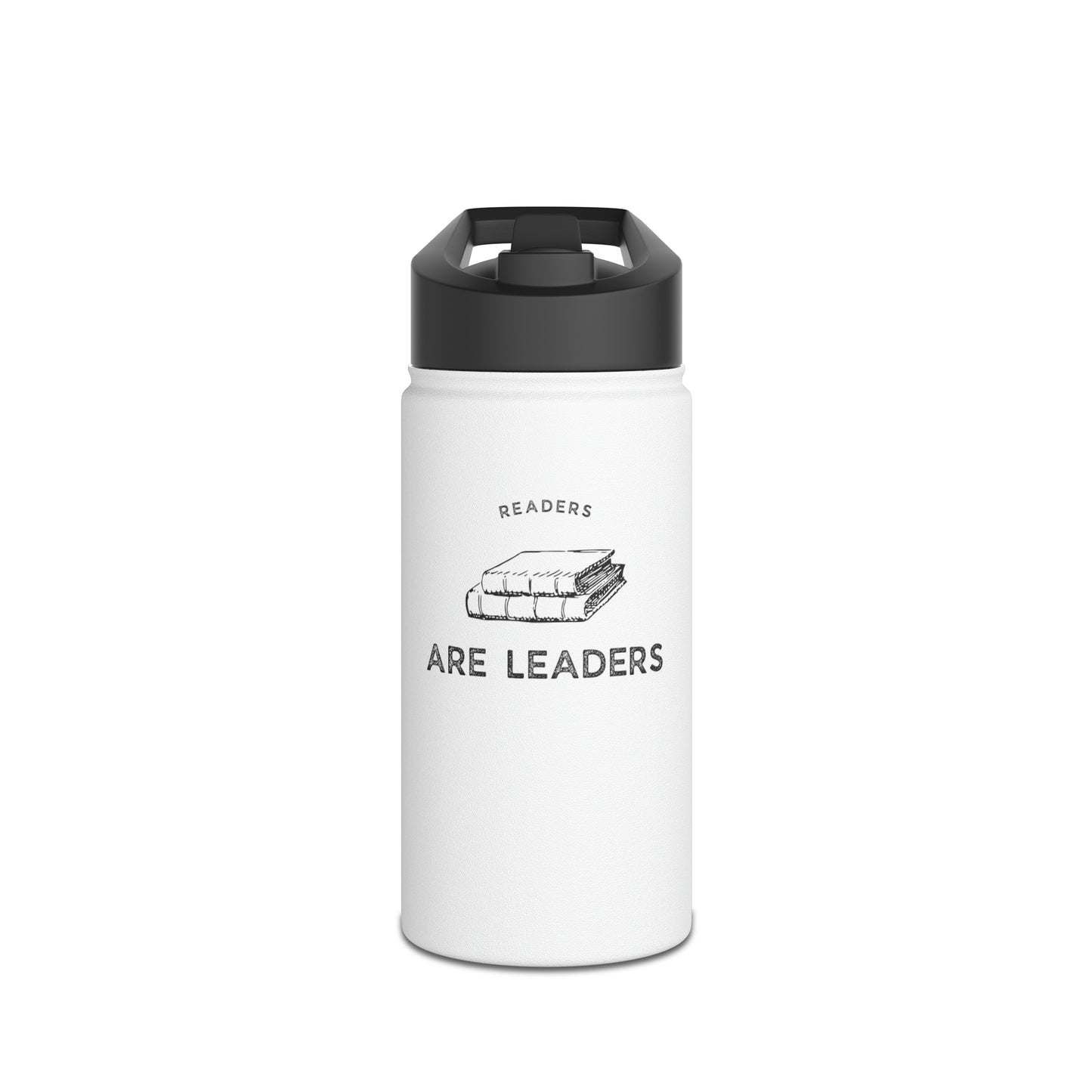 Readers Are Leaders Stainless Steel Water Bottle, Standard Lid