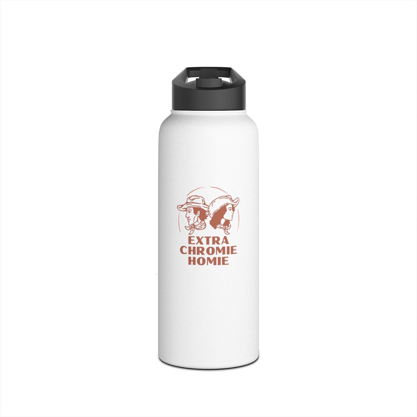 Extra Chromie Stainless Steel Water Bottle, Standard Lid