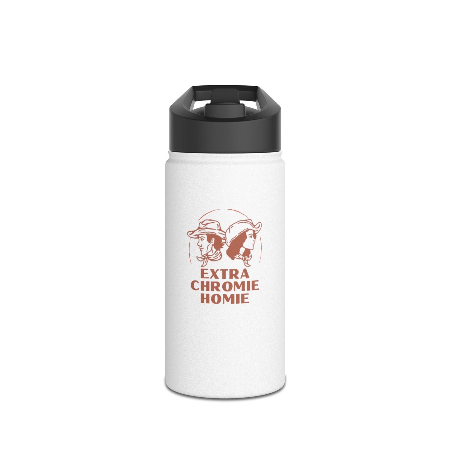 Extra Chromie Stainless Steel Water Bottle, Standard Lid