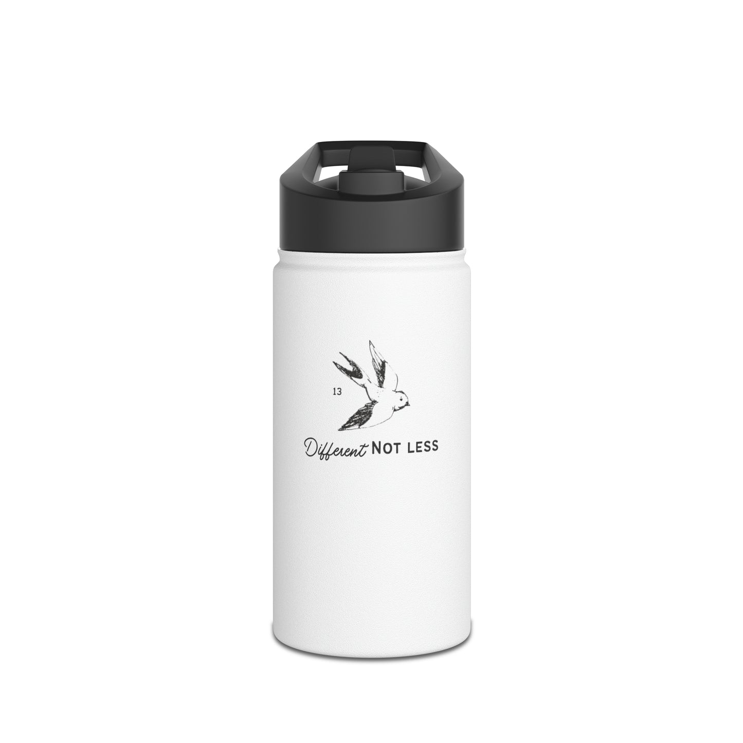 Different Not Less Stainless Steel Water Bottle, Standard Lid