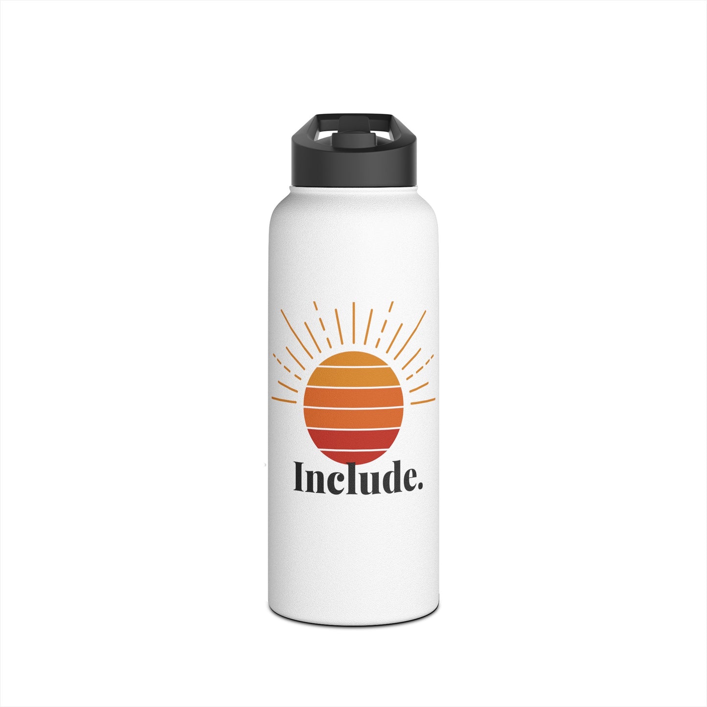 Include Stainless Steel Water Bottle, Standard Lid