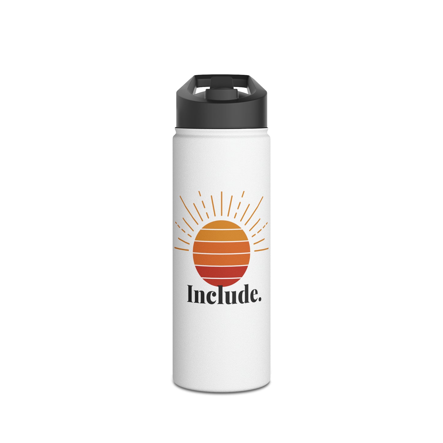 Include Stainless Steel Water Bottle, Standard Lid